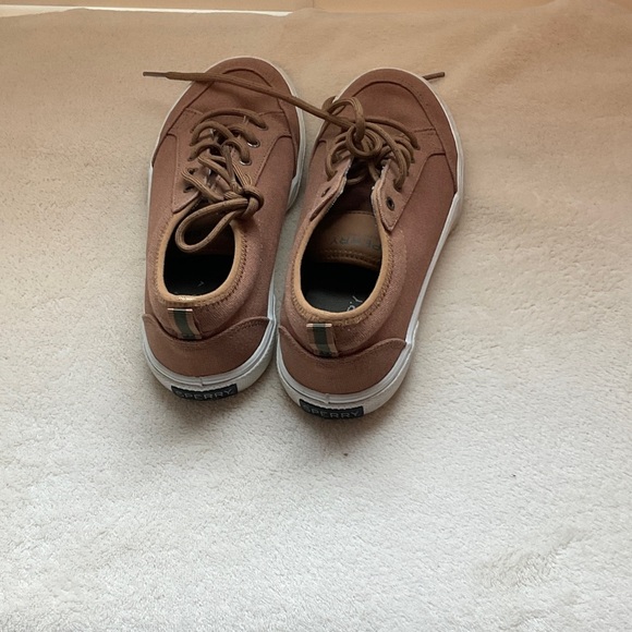 Sperry Men's Tan Canvas Sneakers - Picture 6 of 9